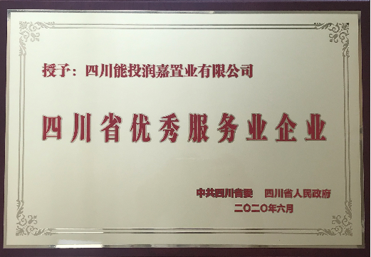 四川能投潤嘉公司榮獲“四川省優(yōu)秀服務(wù)企業(yè)稱號”